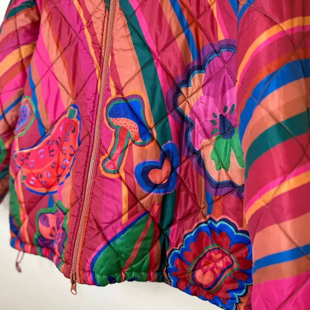 FARM Rio Multicolor Patterned Puffer Jacket - Picture 8 of 8